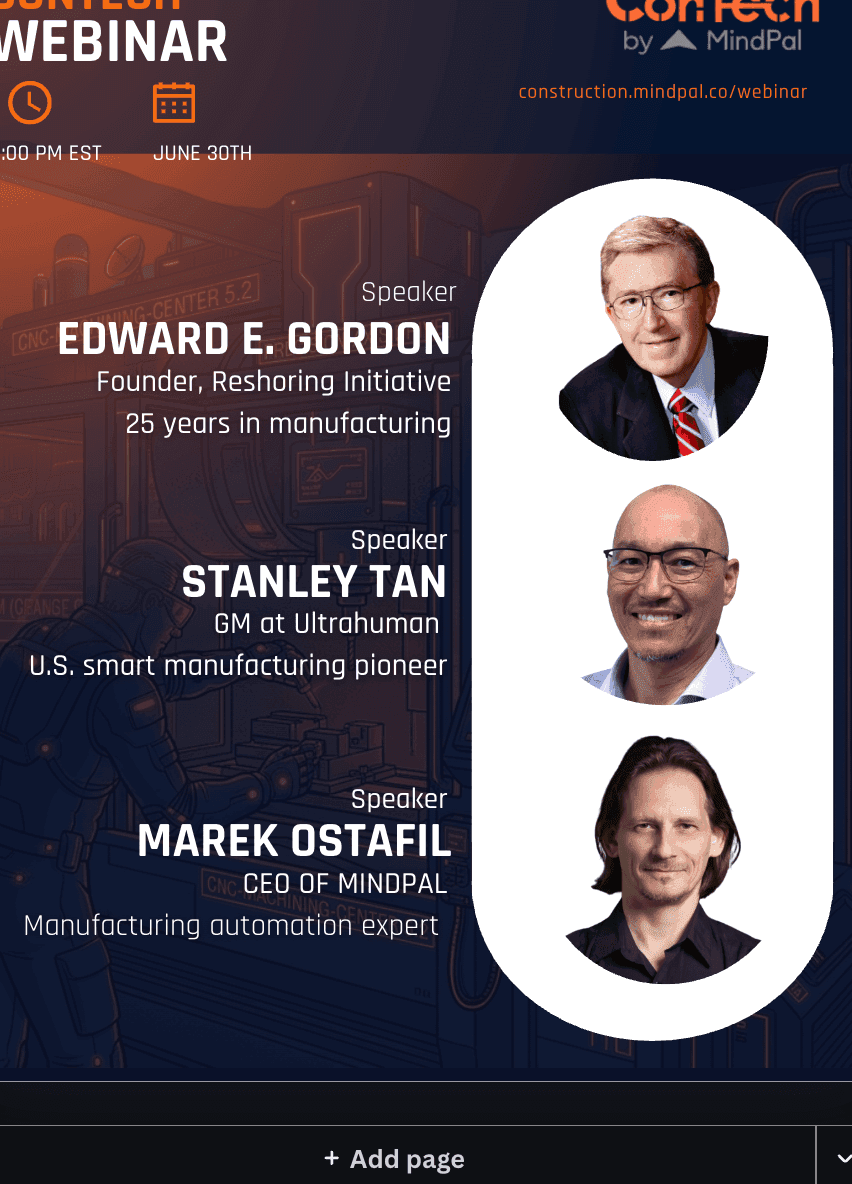 ConTech by MindPal Announces 2nd Executive Webinar to Address the 2-Million Blue-Collar Labor Deficit and Scale Manufacturing Sales in 2026